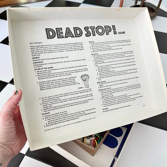 Vintage 1970s Dead Stop strategy board game x2 players - Picture 5 of 5